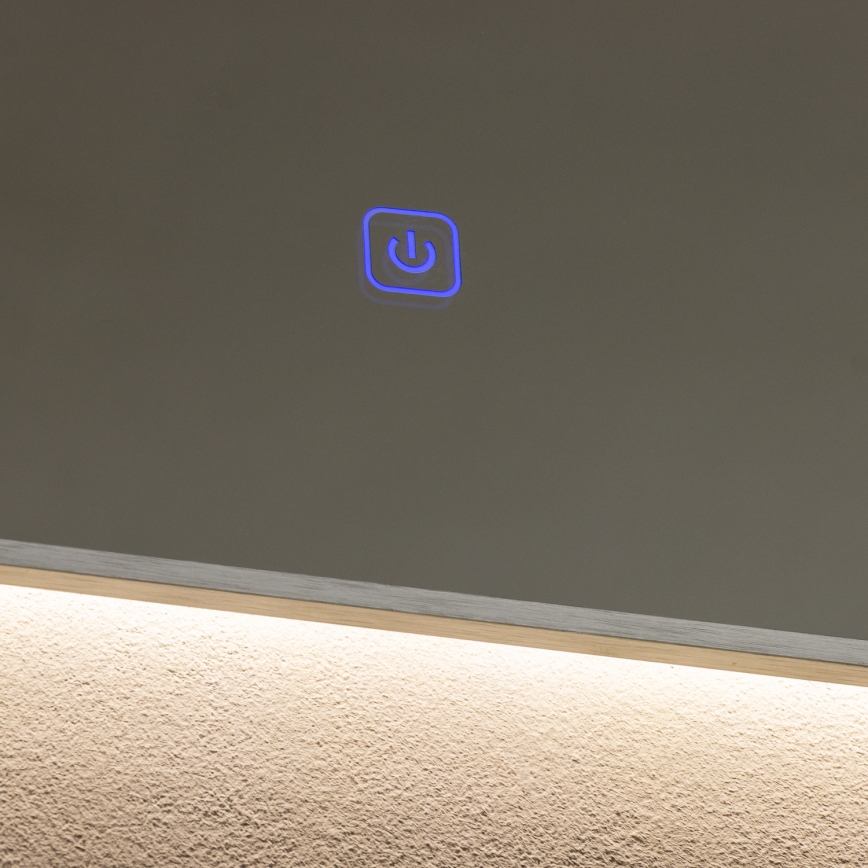 Brilagi - LED vonios veidrodis DESIO LED/24W/230V 60x60 cm sidabrinis IP44 CRI 90 dimeriuojamas + CCT