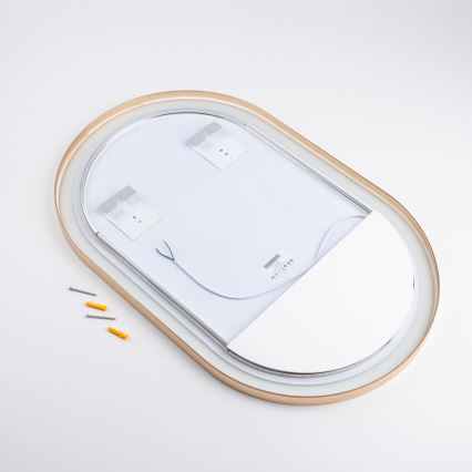 Brilagi - LED vonios veidrodis ERBA LED/25W/230V 50x80 cm auksinis IP44 CRI 90 dimeriuojamas + CCT