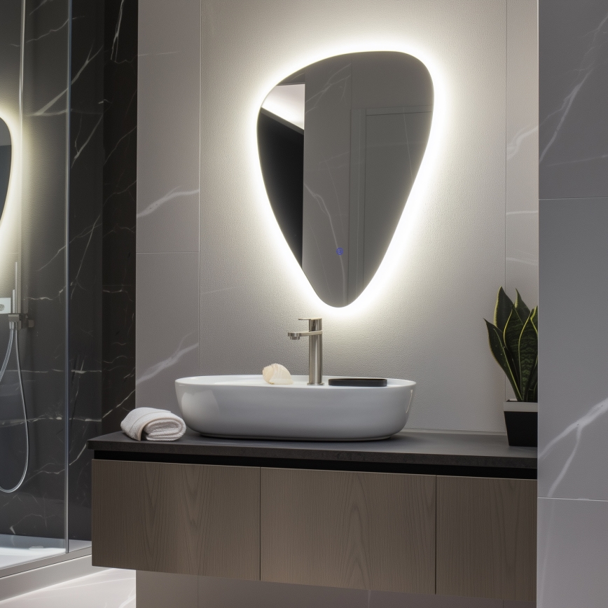 Brilagi - LED vonios veidrodis GOCCIA LED/19W/230V 67x50 cm IP44 CRI 90 dimeriuojamas + CCT