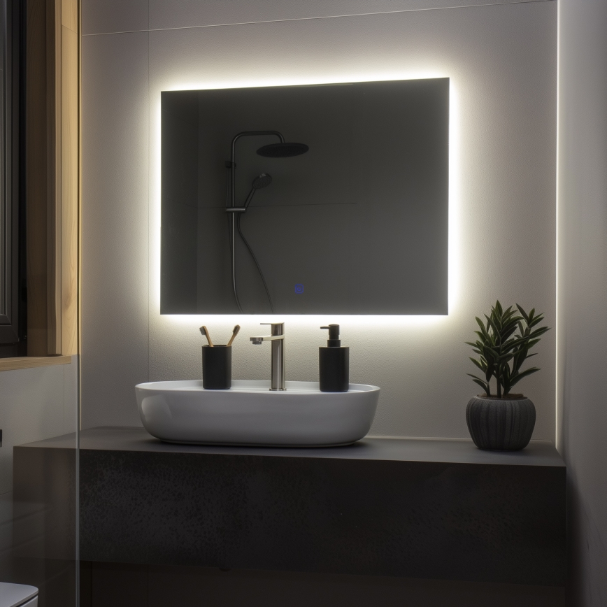 Brilagi - LED vonios veidrodis LUCE LED/28W/230V 60x80 cm IP44 CRI 90 dimeriuojamas + CCT