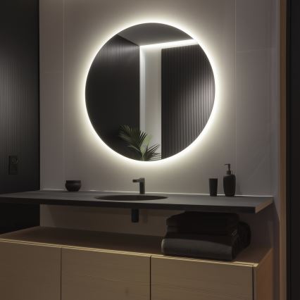 Brilagi - LED vonios veidrodis LUNA LED/32W/230V Ø 100 cm IP44 CRI 90 dimeriuojamas +CCT