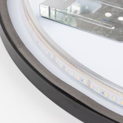 Brilagi - LED vonios veidrodis NOVARA LED/19W/230V skers. 60 cm juodas IP44 CRI 90 dimeriuojamas + CCT