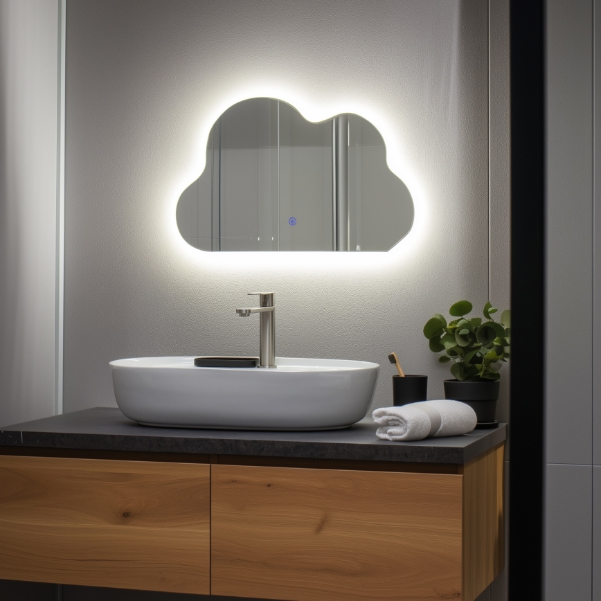 Brilagi - LED vonios veidrodis NUVOLA LED/19W/230V 37x60 cm IP44 CRI 90 dimeriuojamas + CCT