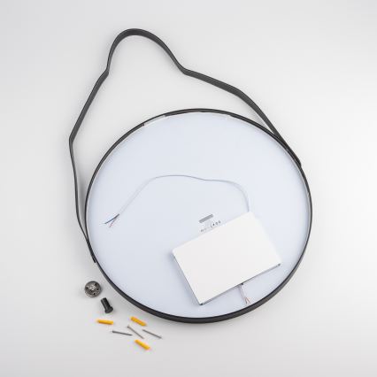 Brilagi - LED vonios veidrodis PALANZO LED/19W/230V skersmuo 60 cm juodas IP44 CRI 90 dimeriuojamas + CCT