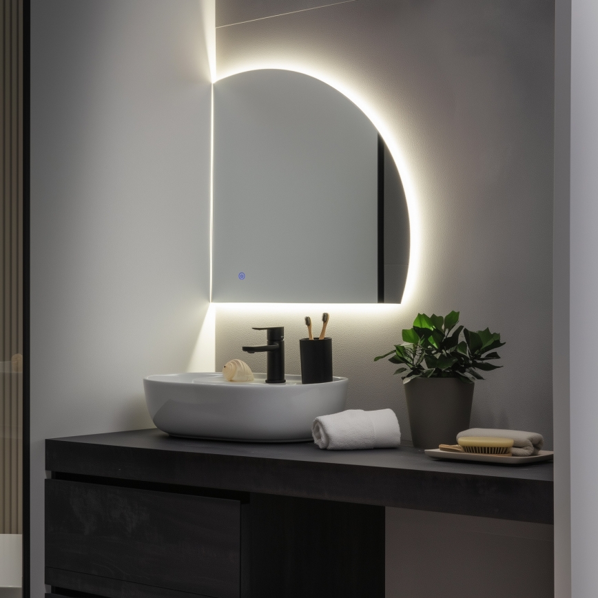 Brilagi - LED vonios veidrodis QUARTIERE LED/18W/230V 50x55 cm IP44 CRI 90 dimeriuojamas + CCT