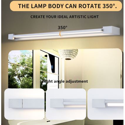 Brilagi - LED vonios veidrodžio apšvietimas AQUA LINE LED/24W/230V 90 cm IP44 matinis chromas CRI 90