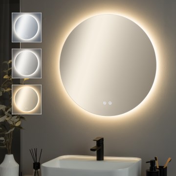 Brilagi - LED vonios veidrodis su šildymu DEMI PRO LED/20W/230V skersm. 60 cm IP44 CRI 90 dimeriuojamas + CCT