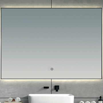 Brilagi - LED vonios veidrodis SUELLO LED/28W/230V 60x80 cm juoda IP44 CRI 90 reguliuojamas + CCT