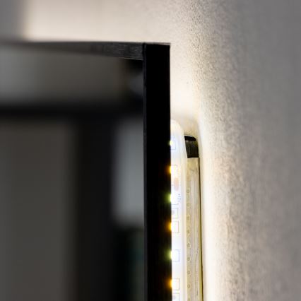 Brilagi - LED vonios veidrodis SUELLO LED/30W/230V 60x90 cm juodas IP44 CRI 90 reguliuojamas + CCT