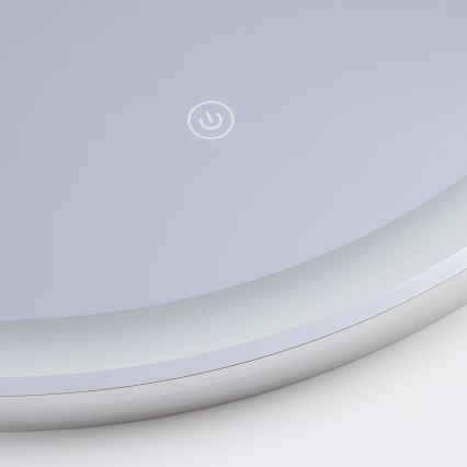 Brilagi - LED vonios veidrodis TORINO LED/19W/230V skersmuo 60 cm sidabrinis IP44 CRI 90 dimeriuojamas + CCT