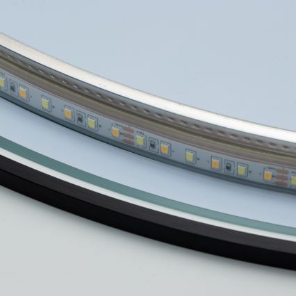 Brilagi - LED vonios veidrodis VENA BLACK LED/19W/230V Ø 60 cm IP44 CRI 90 dimeriuojamas + CCT