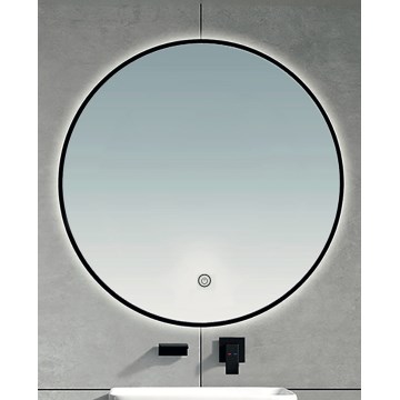 Brilagi - LED vonios veidrodis VENA BLACK LED/19W/230V Ø 60 cm IP44 CRI 90 dimeriuojamas + CCT
