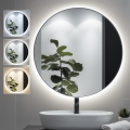 BRILAGI - LED vonios veidrodis VENA BLACK LED/26W/230V, skersmuo 80 cm, IP44, CRI 90, reguliuojamas + CCT