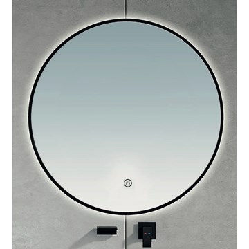Brilagi - LED vonios veidrodis VENA BLACK LED/26W/230V, skersmuo 80 cm, IP44, CRI 90, reguliuojamas + CCT