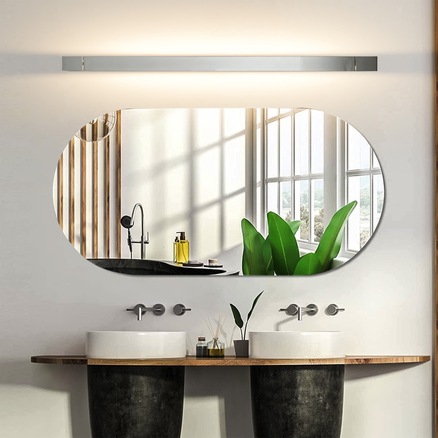 Brilagi - LED vonios veidrodžio apšvietimas AQUA LINE LED/24W/230V 90 cm IP44 blizgus chromas CRI 90