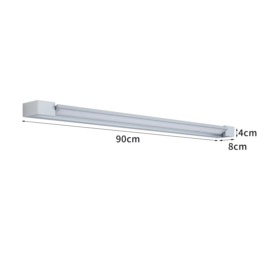Brilagi - LED vonios veidrodžio apšvietimas AQUA LINE LED/24W/230V 90 cm IP44 matinis chromas