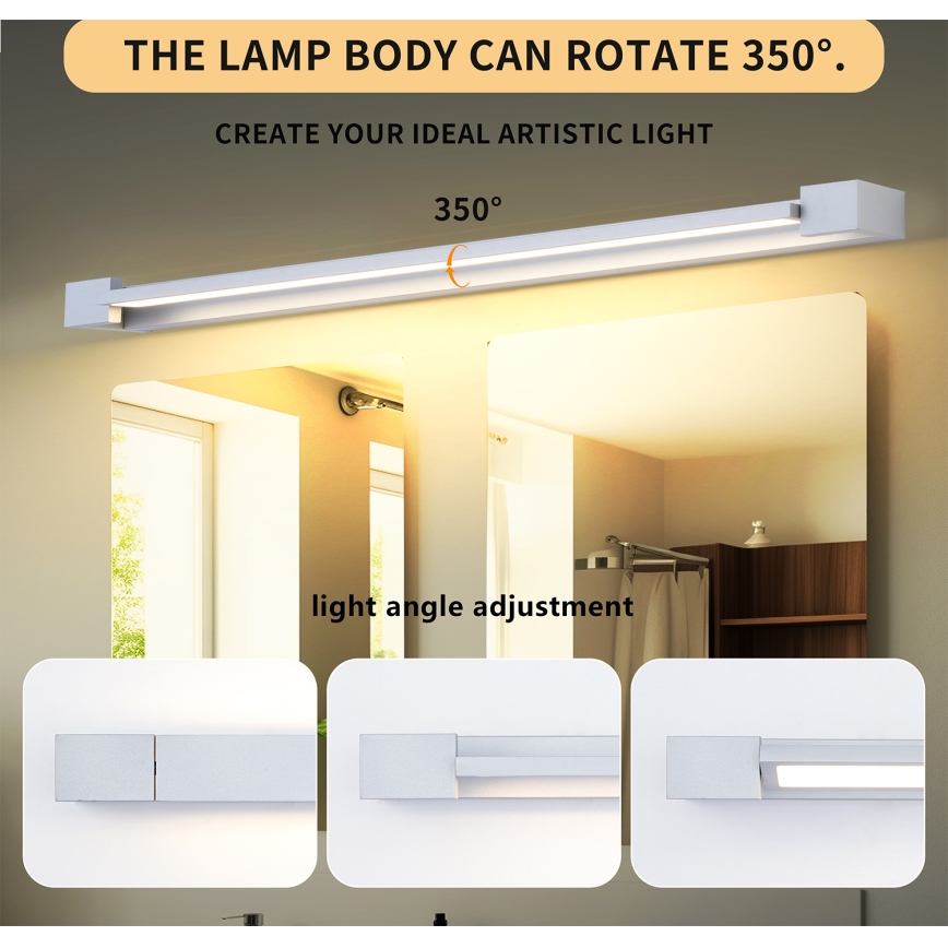 Brilagi - LED vonios veidrodžio šviestuvas AQUA LINE LED/36W/230V 120 cm IP44 matinis chromas CRI 90