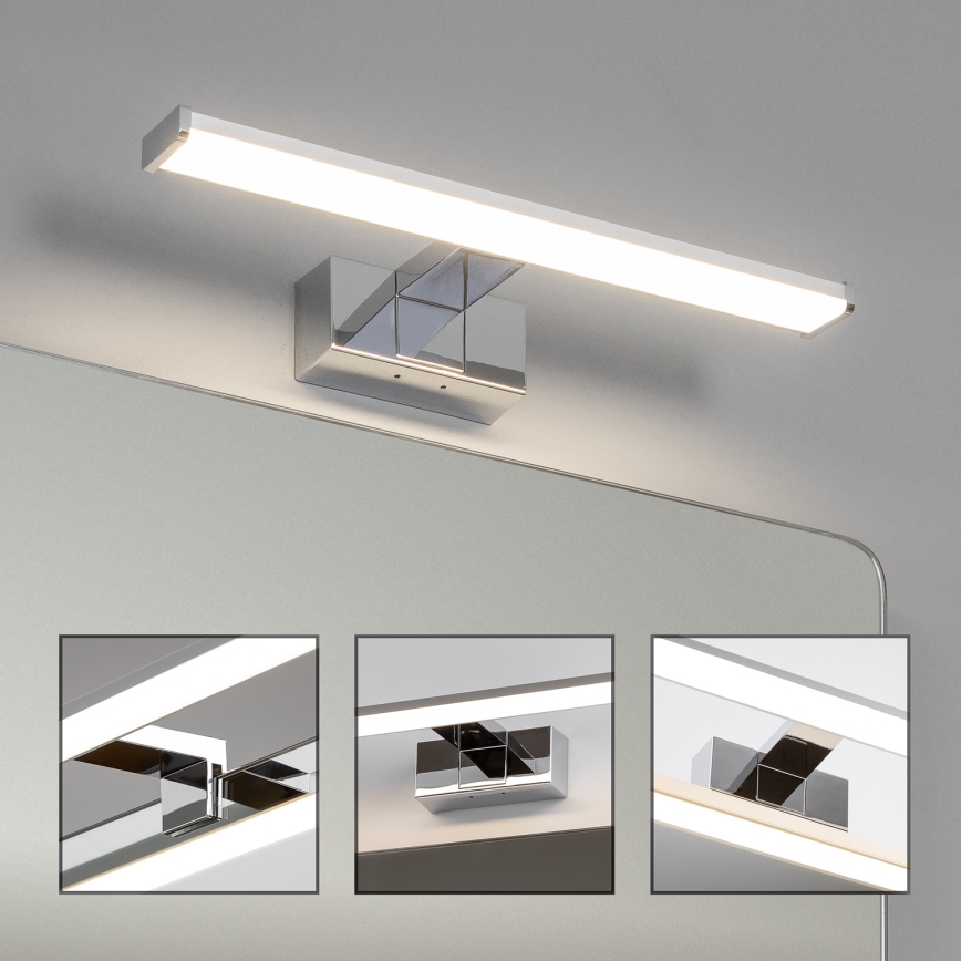 Brilagi - LED vonios veidrodžio apšvietimas 3 viename VESTRA LED/8W/230V 40 cm IP44 blizgus chromas