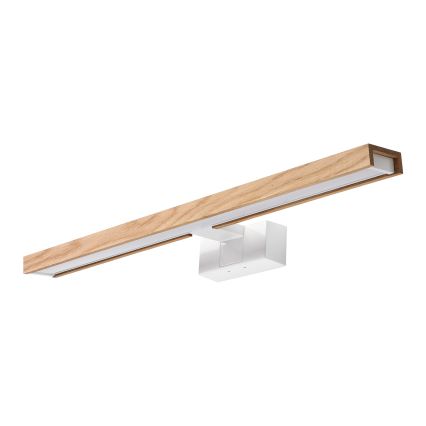 Brilagi - LED vonios veidrodžio apšvietimas 3 viename WOODY MIRROR LED/12W/230V 60 cm IP44 balta/ąžuolas