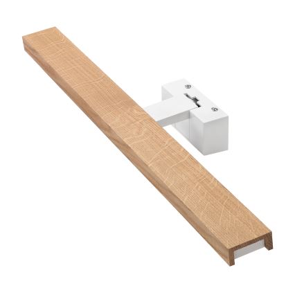 Brilagi - LED vonios veidrodžio apšvietimas 3 viename WOODY MIRROR LED/12W/230V 60 cm IP44 balta/ąžuolas