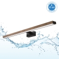 Brilagi - LED vonios veidrodžio apšvietimas 3 viename WOODY MIRROR LED/15W/230V 80 cm IP44 juoda/ąžuolas–riešutas