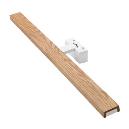 Brilagi - LED vonios veidrodžio apšvietimas 3 viename WOODY MIRROR LED/15W/230V 80 cm IP44 balta/ąžuolas