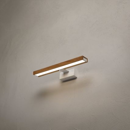 Brilagi - LED vonios veidrodžio apšvietimas 3 viename WOODY MIRROR LED/8W/230V 40 cm IP44 balta/ąžuolas