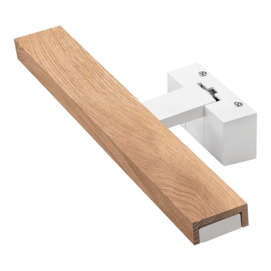 Brilagi - LED vonios veidrodžio apšvietimas 3 viename WOODY MIRROR LED/8W/230V 40 cm IP44 balta/ąžuolas