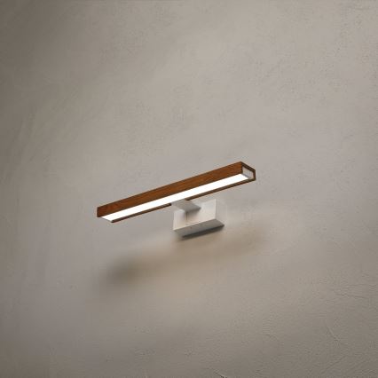 Brilagi - LED vonios veidrodžio apšvietimas 3 viename WOODY MIRROR LED/8W/230V 40 cm IP44 balta/ąžuolas vyšnia