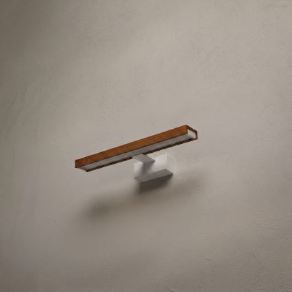 Brilagi - LED vonios veidrodžio apšvietimas 3 viename WOODY MIRROR LED/8W/230V 40 cm IP44 balta/ąžuolas vyšnia