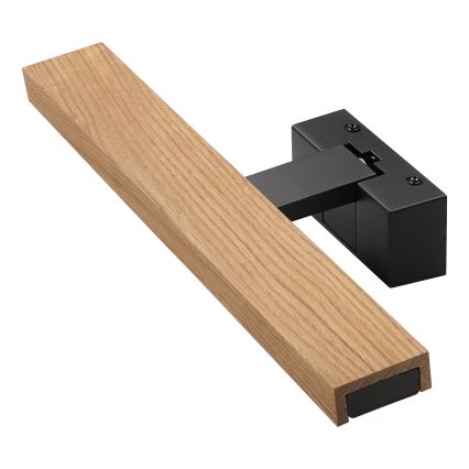 Brilagi - LED vonios veidrodžio apšvietimas 3in1 WOODY MIRROR LED/8W/230V IP44 juoda/ąžuolas