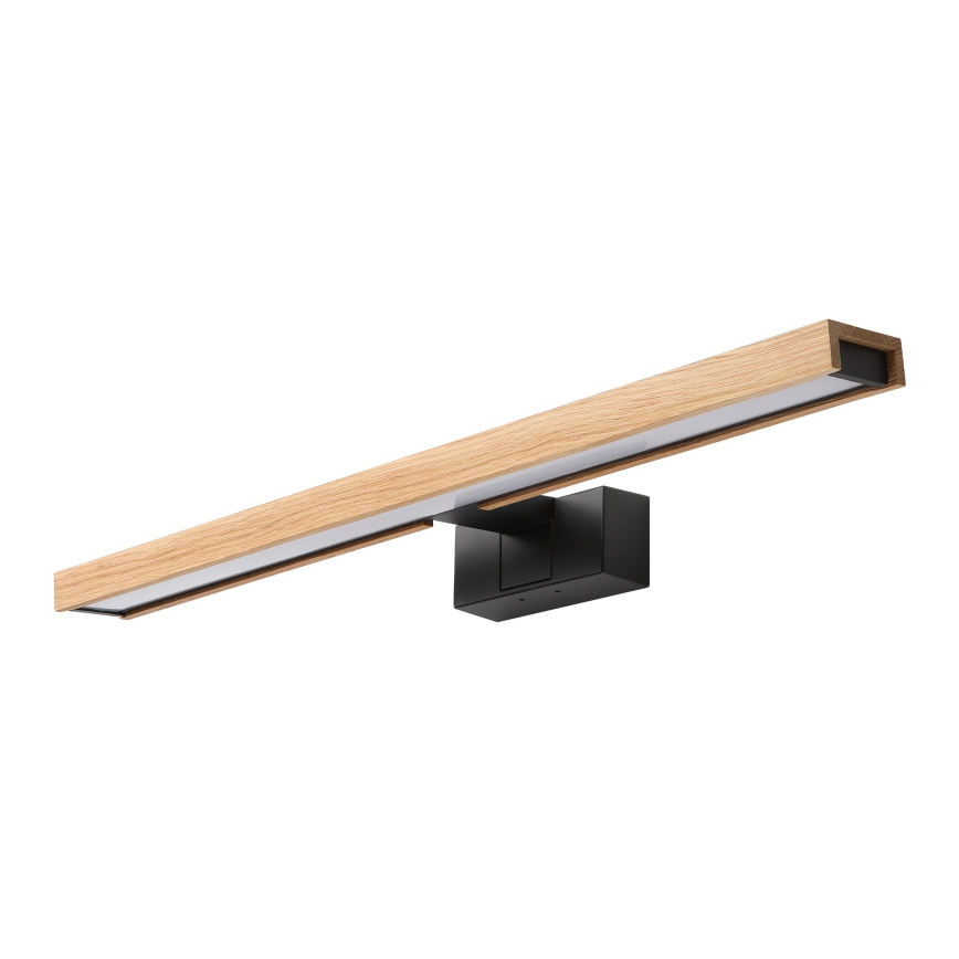 Brilagi - LED vonios veidrodžio apšvietimas 3 viename WOODY MIRROR LED/12W/230V 60 cm IP44 juoda/ąžuolas