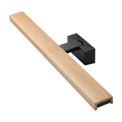 Brilagi - LED vonios veidrodžio apšvietimas 3 viename WOODY MIRROR LED/12W/230V 60 cm IP44 juoda/ąžuolas
