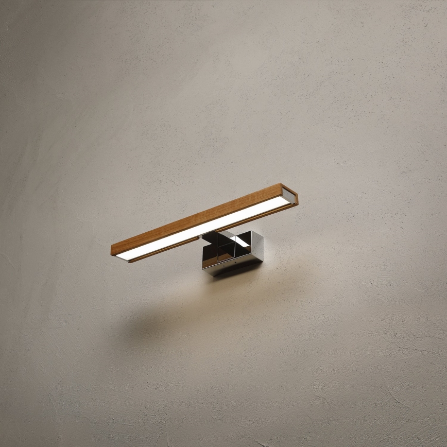 BRILAGI - 3 viename LED vonios veidrodžio šviestuvas WOODY MIRROR LED/8W/230V 40 cm IP44 blizgus chromas/ąžuolas