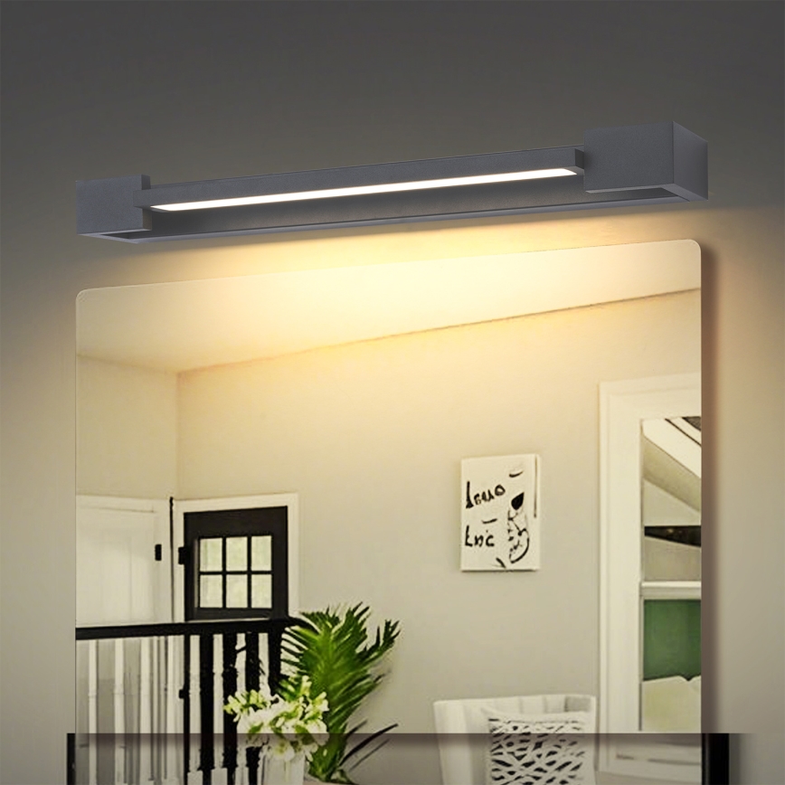 Brilagi - LED vonios veidrodžio apšvietimas AQUA LINE LED/12W/230V 45 cm IP44 antracitas CRI 90