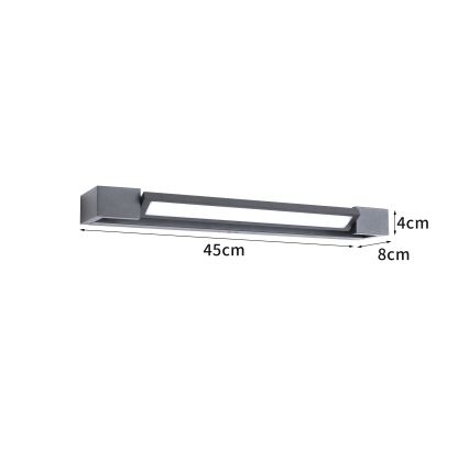 Brilagi - LED vonios veidrodžio apšvietimas AQUA LINE LED/12W/230V 45 cm IP44 antracitas
