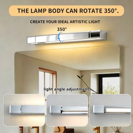 BRILAGI - LED vonios veidrodžio apšvietimas AQUA LINE LED/12W/230V 45 cm IP44 blizgus chromas CRI 90