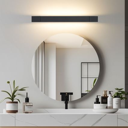 Brilagi - LED vonios veidrodžio apšvietimas AQUA LINE LED/12W/230V 45 cm IP44 juoda CRI 90