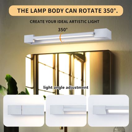 Brilagi - LED vonios veidrodžio šviestuvas AQUA LINE LED/12W/230V 45 cm IP44 matinis chromas CRI 90