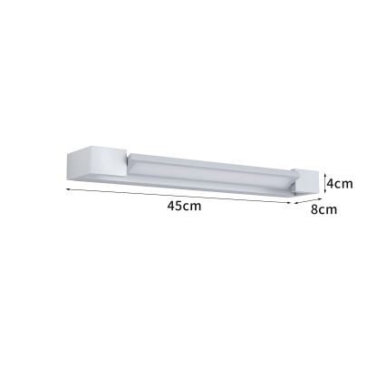 Brilagi - LED vonios veidrodžio šviestuvas AQUA LINE LED/12W/230V 45 cm IP44 matinis chromas CRI 90