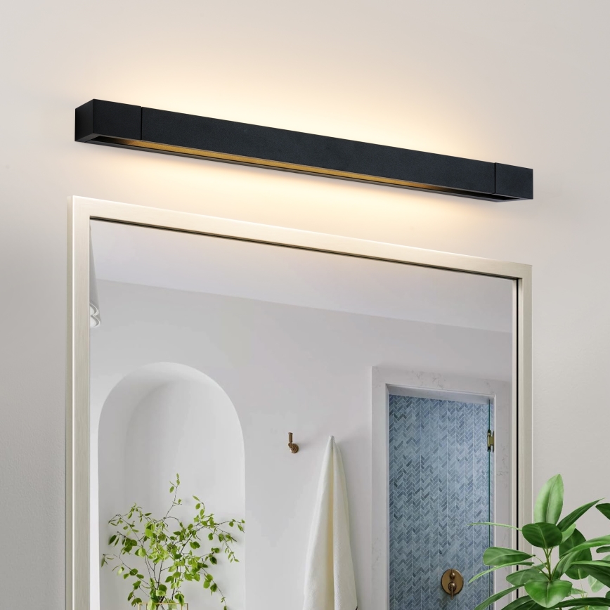Brilagi - LED vonios veidrodžio apšvietimas AQUA LINE LED/18W/230V 60 cm IP44 juoda CRI 90