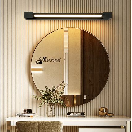 Brilagi - LED vonios veidrodžio apšvietimas AQUA LINE LED/18W/230V 60 cm IP44 juoda CRI 90