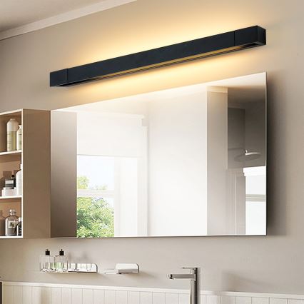 Brilagi - LED vonios veidrodžio apšvietimas AQUA LINE LED/18W/230V 60 cm IP44 juoda CRI 90