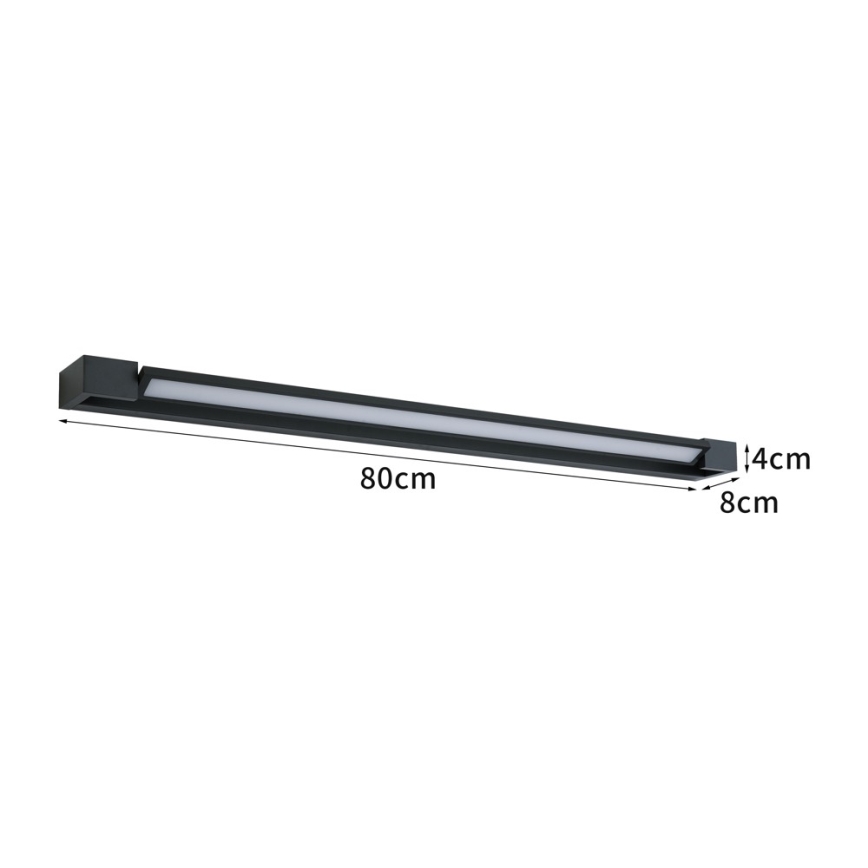 BRILAGI - LED vonios veidrodžio apšvietimas AQUA LINE LED/20W/230V 80 cm IP44 juodas CRI 90