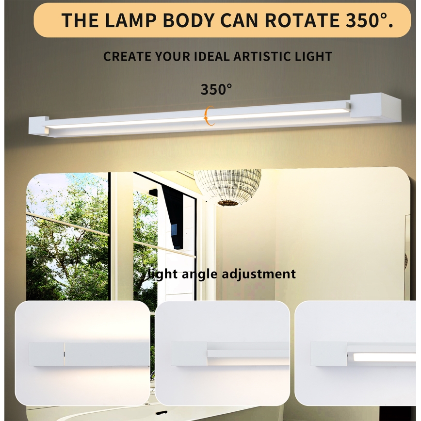 Brilagi - vonios veidrodžio LED apšvietimas AQUA LINE LED/24W/230V 90 cm IP44 balta CRI 90