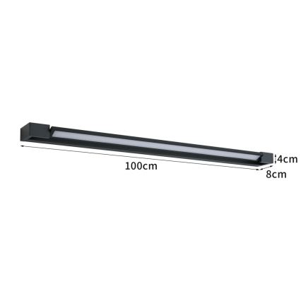BRILAGI - LED vonios veidrodžio apšvietimas AQUA LINE LED/28W/230V 100 cm IP44 juodas CRI 90