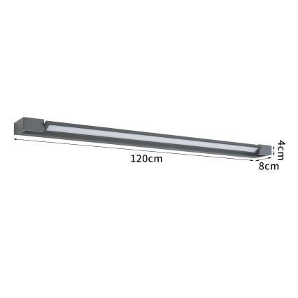 Brilagi - LED vonios veidrodžio apšvietimas AQUA LINE LED/36W/230V 120 cm IP44 antracitas