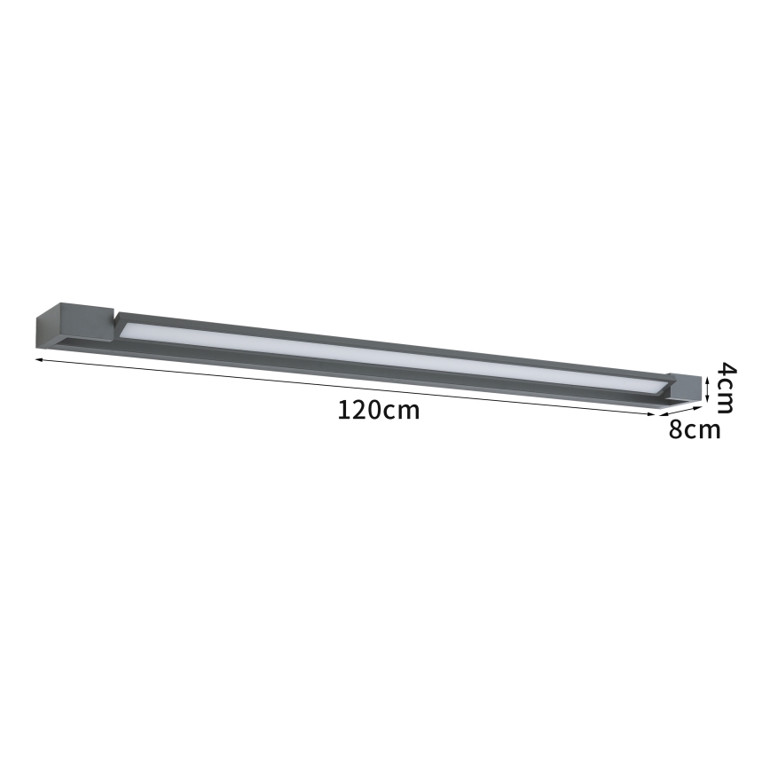 Brilagi - LED vonios veidrodžio apšvietimas AQUA LINE LED/36W/230V 120 cm IP44 antracitas