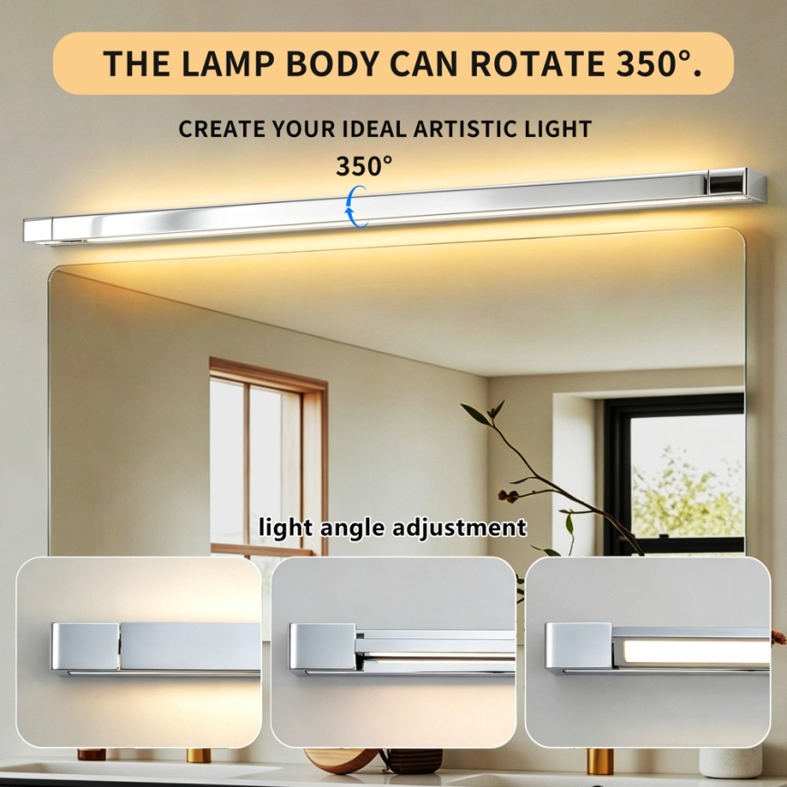 BRILAGI - LED vonios veidrodžio apšvietimas AQUA LINE LED/36W/230V 120 cm IP44 blizgus chromas CRI 90