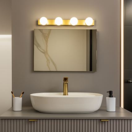 Brilagi - LED vonios veidrodžio apšvietimas HOLLYWOOD 4xLED/3W/230V 53 cm IP44 auksinis